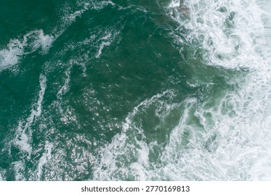 Top down view of ocean waves The Concept of Serenity