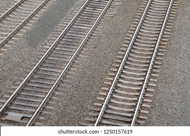 Two Railway Strips Shot Above Stock Photo (Edit Now) 1611758704