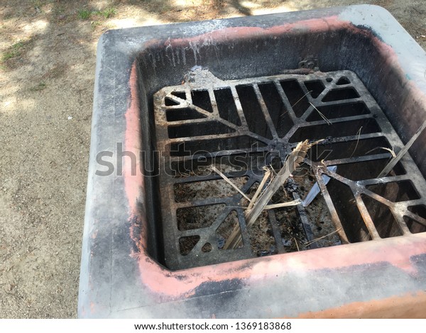 Top Down View Over Fire Pit Stock Photo Edit Now 1369183868