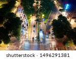 Top down view over the intersection of Ren