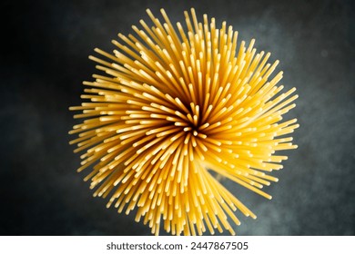 top down view of pasta noodles Italian spaghetti close up food macro - Powered by Shutterstock