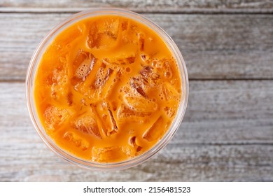 A Top Down View Of A Thai Tea.