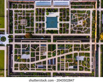 Top Down View Of The Walled Garden, Royal Horticultural Society Bridgewater Hall.