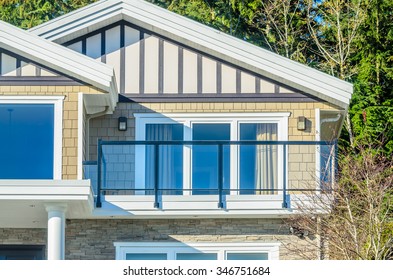 The top of the house with nice window. - Shutterstock ID 346751684