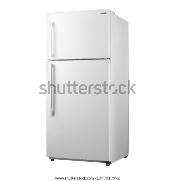 Top Mount Two Door Refrigerator Isolated Stock Photo Edit