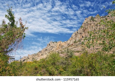 top of mountain in clouds