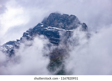 Top mountain in the clouds