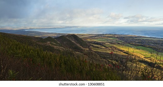 Top Mountain Panorama - Gaspe Peninsula