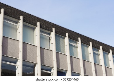 The Top Of An Office Building From The 1960s Or 1970s In Ipswich, UK