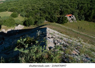 Top Of The Pyramids And Forest In Background In Hattusha Yerkapi, Corum, Turkey