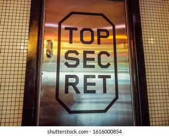 TOP SECRET Metal Door Signage