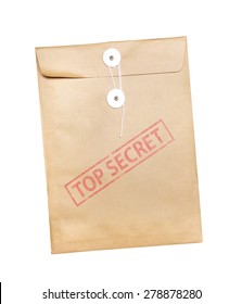 Top Secret package isolated over a white background.