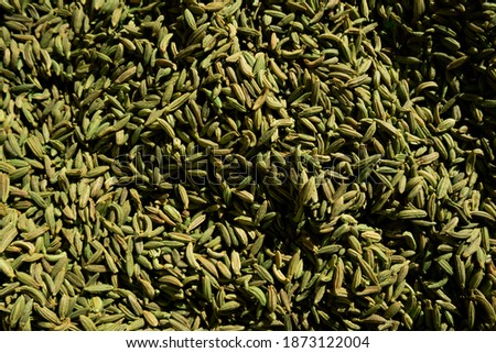 top shot of organic aniseeds isolated on background