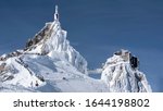 Top of ski lift on Aiguille du Midi near Chamonix, France