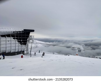 Top Station Of Jasna Ski Resort In Slovakia Winter Season