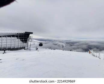 Top Station Of Jasna Ski Resort In Slovakia Winter Season