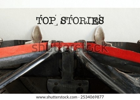 Top stories are shown using a text