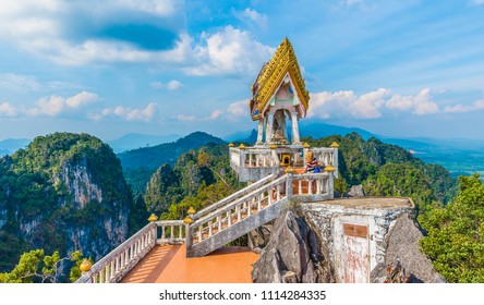 The top of  Tiger Cave temple, (Wat Tham Suea), Krabi region, Thailand
