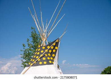 Top Of A Tipi (tepee) At Canada Day Celebrations In Calgary, Alberta.