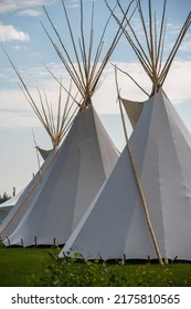 Top Of A Tipi (tepee) At Canada Day Celebrations In Calgary, Alberta.