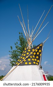 Top Of A Tipi (tepee) At Canada Day Celebrations In Calgary, Alberta.