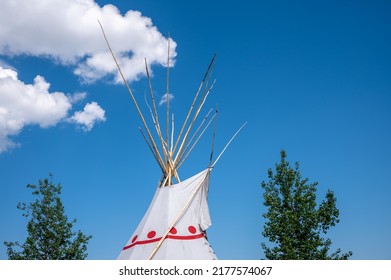 Top Of A Tipi (tepee) At Canada Day Celebrations In Calgary, Alberta.