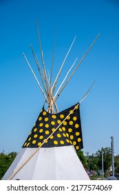 Top Of A Tipi (tepee) At Canada Day Celebrations In Calgary, Alberta.