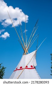 Top Of A Tipi (tepee) At Canada Day Celebrations In Calgary, Alberta.