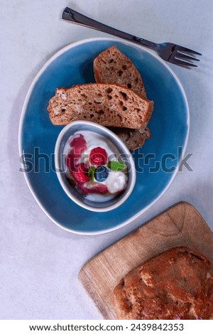 Similar – Tomatencremesuppe in roter Schüssel auf Grunge-Hintergrund