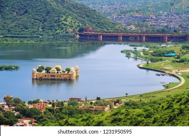 Top View Of Beautiful Jaipur Jal Mahal Rajasthan,India