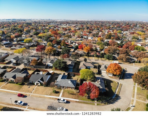 Top View Beautiful Neighborhood Coppell Texas Stock Photo Edit