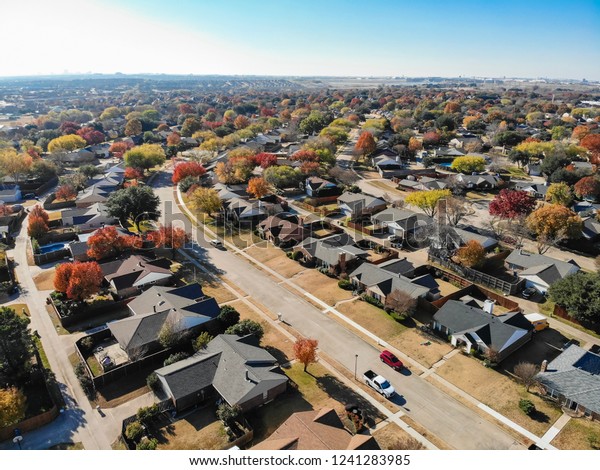 Top View Beautiful Neighborhood Coppell Texas Stock Photo Edit