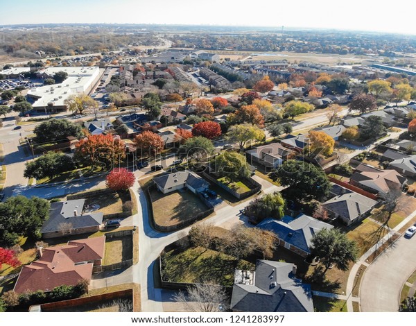 Top View Beautiful Neighborhood Coppell Texas Stock Photo Edit