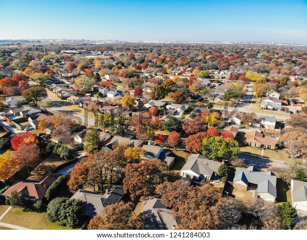 Top View Beautiful Neighborhood Coppell Texas Stock Photo Edit