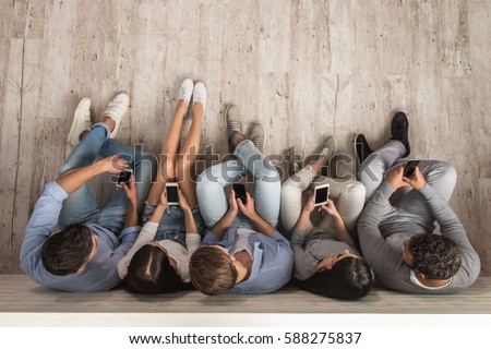 Young people on a smartphone