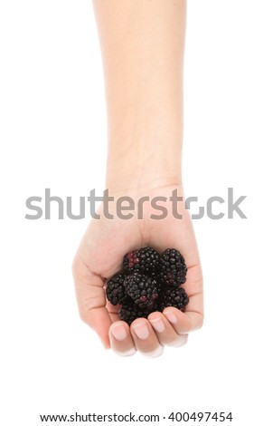 Similar – Ripe blackberries in hand