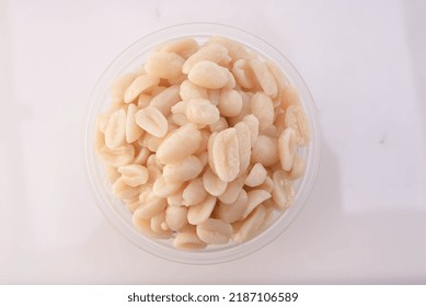 Top View Boba Toppings In White Isolated Background