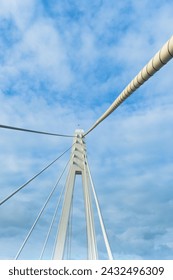  The top view of a bridge. 