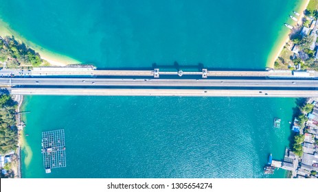 Top View   Bridge Over The Sea Between Islands