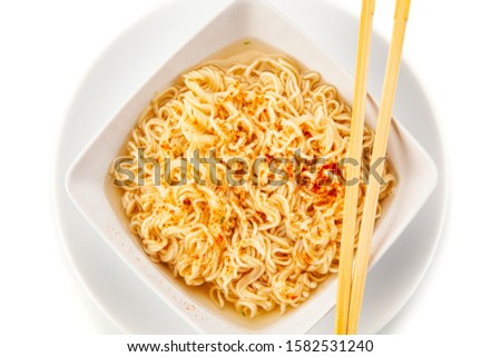 Similar – Image, Stock Photo Asian noodle soup preparation