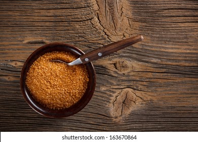 Top View Of Brown Sugar In Bowl