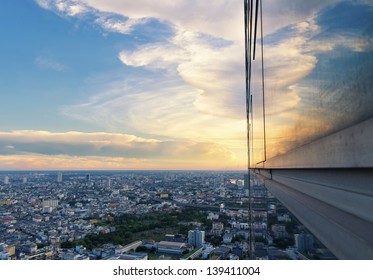 Top View Of Buiding City Scape