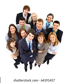 Top View Of Business People With Their Hands Together In A Circle