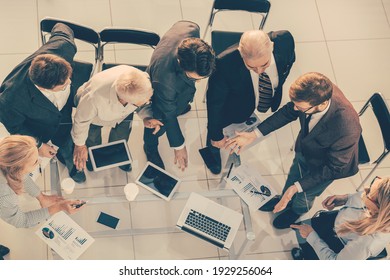 top view. businessman and the business team work with financial documents . - Powered by Shutterstock