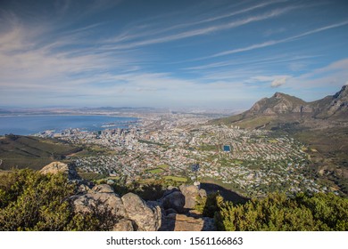 Top view of Cape town from Table Mountain
