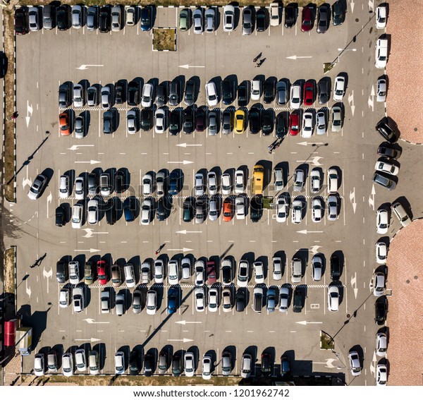 Top View Car Parking Texture Aerial Stock Photo 1201962742 | Shutterstock