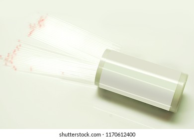 Top View And Closeup Of Medical Capillary Glass Tube Spread And Container On Gray Background., Designed For Both Safe Blood Collection As Well As Accurate Micro-hematocrit Determinations Precision.