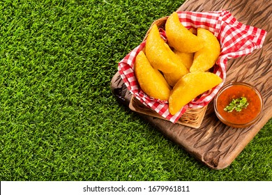 Top View Of Colombian Empanadas - Top Space