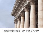 Top view of columns of Bavarian State Opera, Munich, Germany