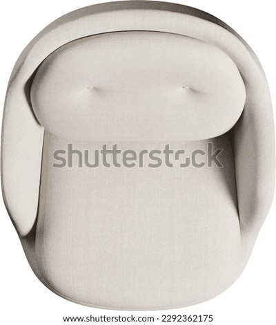 Top view of  comfortable armchair